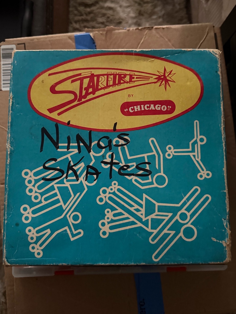 Vintage Children’s Chicago Starfire roller skates in box - Size 3-4 🛼❤️💛💙🛼